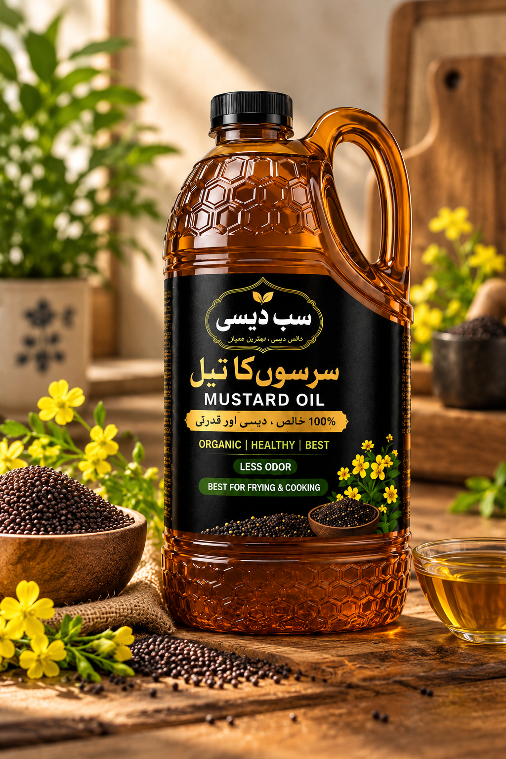SAB DESI MUSTARD COOKING OIL MEDIUM PACK.